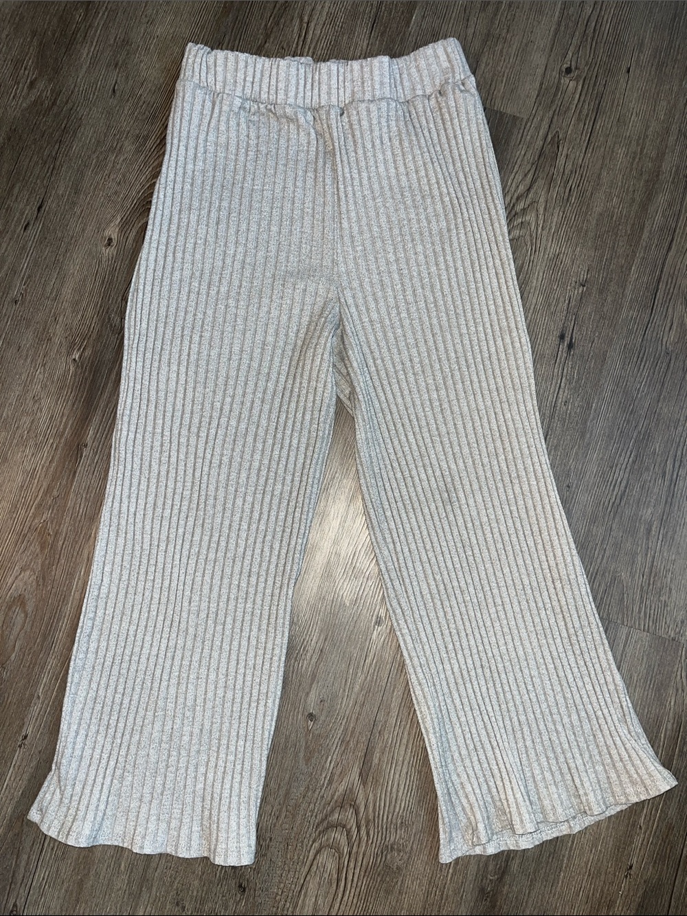 DRESSED IN LALA Soft Ribbed Wide-Leg Bottoms